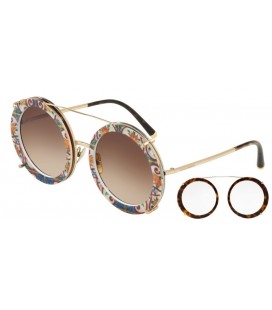 DOLCE GABBANA DG 0213 02/13 GOLD HAVANA CLIP MAJOLIQUE