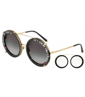 DOLCE GABBANA DG 0213 02/13 GOLD HAVANA CLIP GRAFFITI