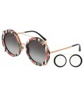 DOLCE GABBANA DG 2198 12988G DORE CLIP RAYURES ET ROSES
